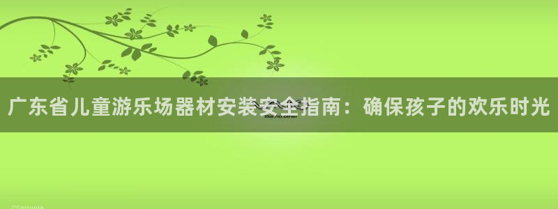 星欧娱乐游戏官网：广东省儿童游乐场器材安装安全指南：